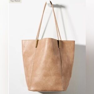 Anthropology Leather Swing Tote Bag